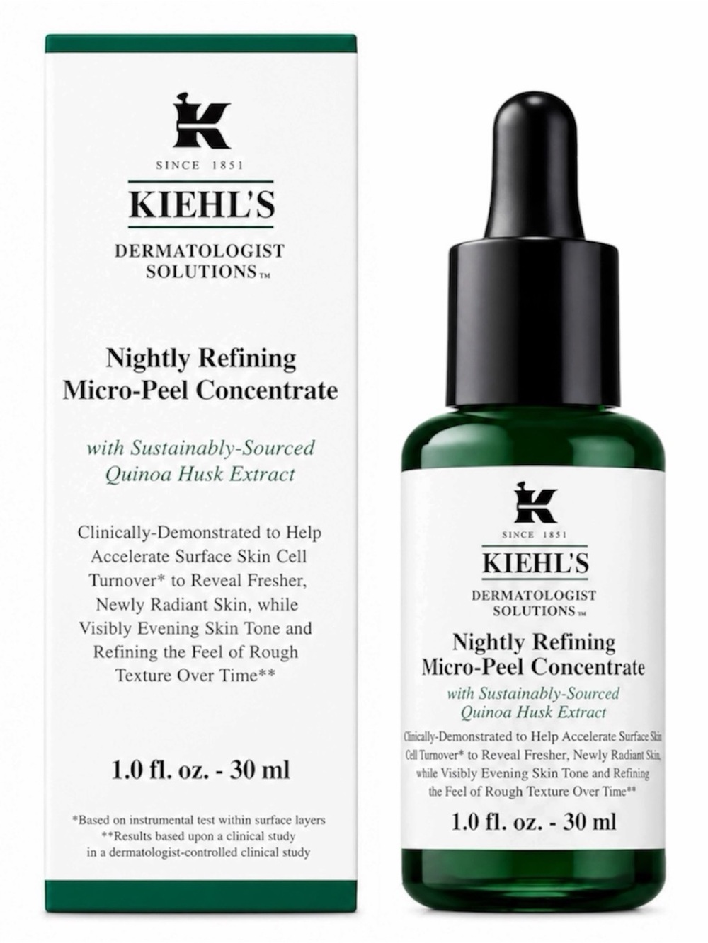 KIEHL'S SINCE 1851 NIGHTLY REFINING MICRO-PEEL CONCENTRATE 30ML - BNIB